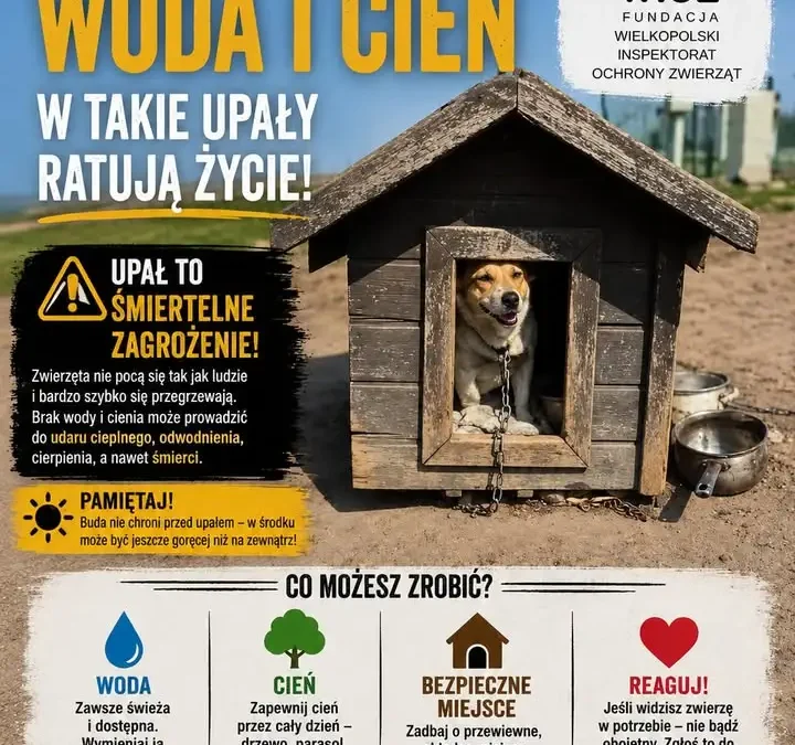 Upał groźny dla zwierząt – jak pomóc i reagować