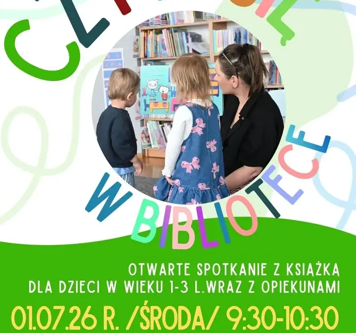 Czytasiowa środa w bibliotece – spotkanie dla najmłodszych 1 lipca