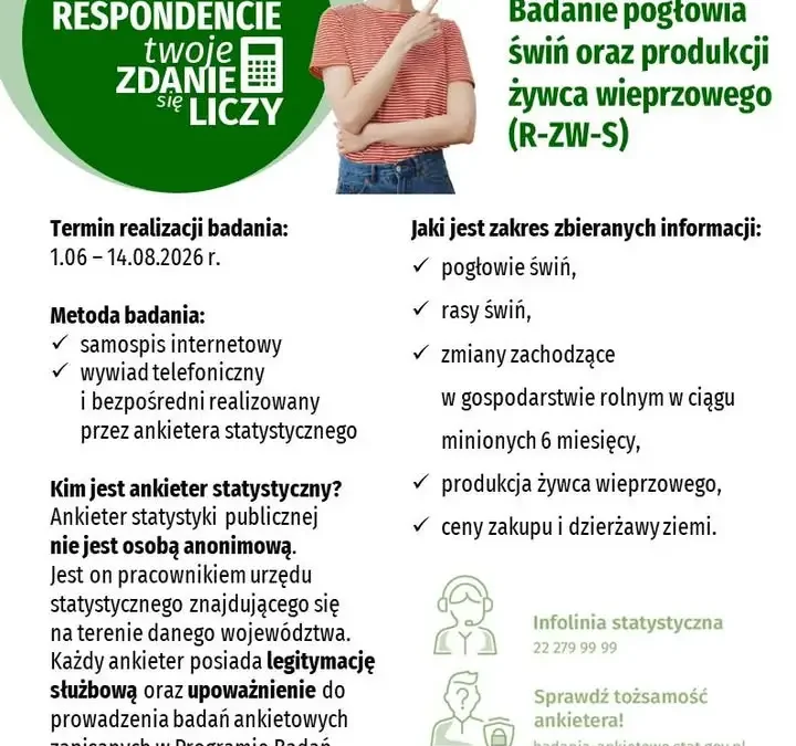 Badania rolne w gminie w lipcu 2026 – sprawdź tożsamość ankietera