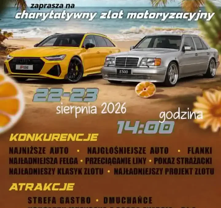Charytatywny zlot motoryzacyjny w Kobylej Górze – 22–23 sierpnia