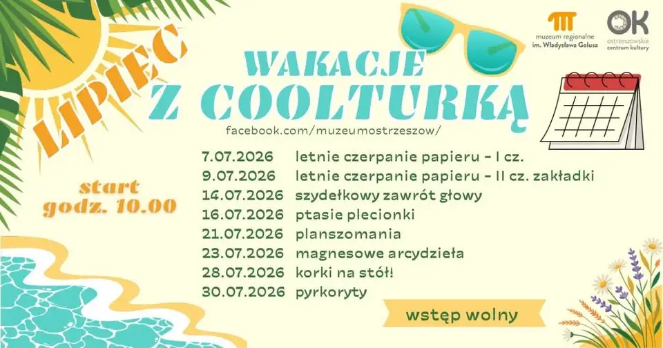 Wakacje z COOLturką 2026 – oferta muzeum i kina w Ostrzeszowie