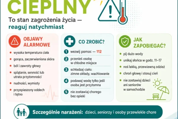 Udar cieplny – jak go rozpoznać i udzielić pierwszej pomocy?