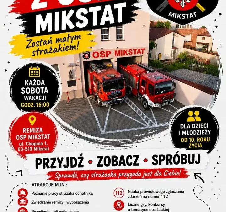 Wakacje z OSP Mikstat – trzecie spotkanie już w piątek