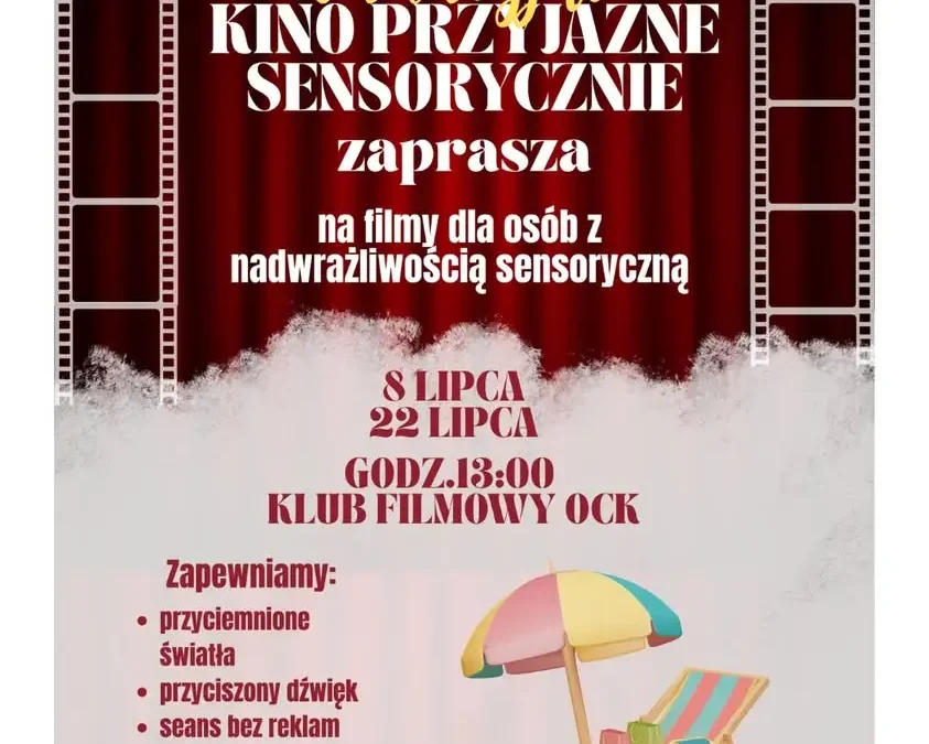 Wakacyjne Kino Przyjazne Sensorycznie w Ostrzeszowie – seanse dla dzieci z niepełnosprawnościami