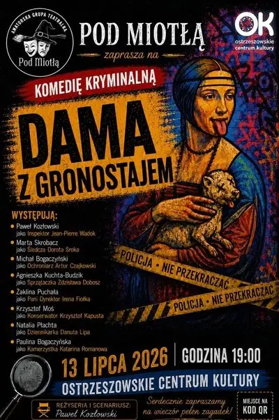 Teatr Pod Miotłą zaprasza na spektakl „Dama z gronostajem” w poniedziałek