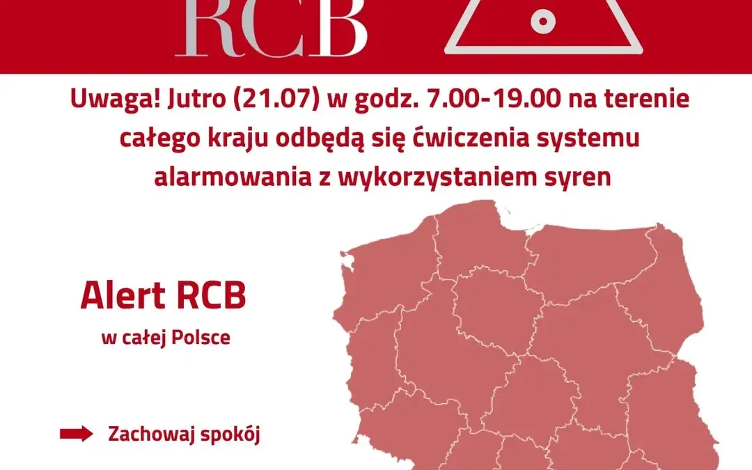 Ogólnopolskie ćwiczenia syren alarmowych 21 lipca – zachowaj spokój