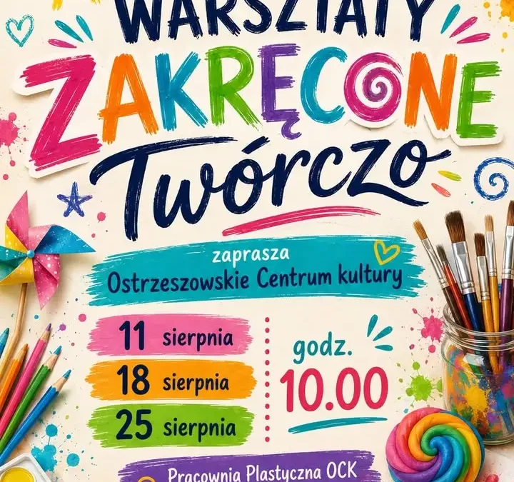 Wakacyjne warsztaty „Zakręcone Twórczo” w OCK – kreatywnie w sierpniu