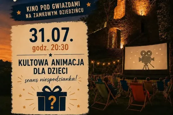 Letnie LeżaKINOwanie: seans niespodzianka na zamkowym dziedzińcu