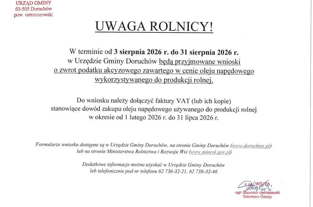 Zwrot podatku akcyzowego dla rolników – jak skorzystać?