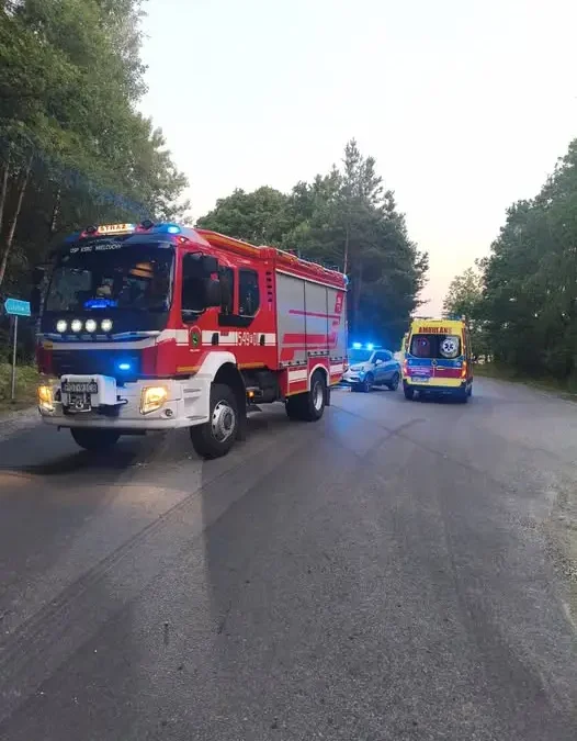 Poranny wypadek w Czajkowie – interweniowały OSP i PSP
