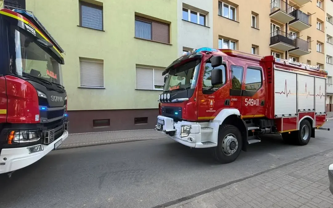 Czujka tlenku węgla uruchomiła się w bloku na os. Zamkowym w Ostrzeszowie