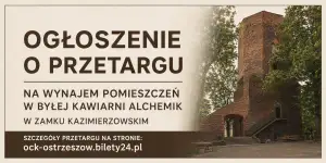 Przetarg na dzierżawę kawiarni Alchemik w Ostrzeszowie