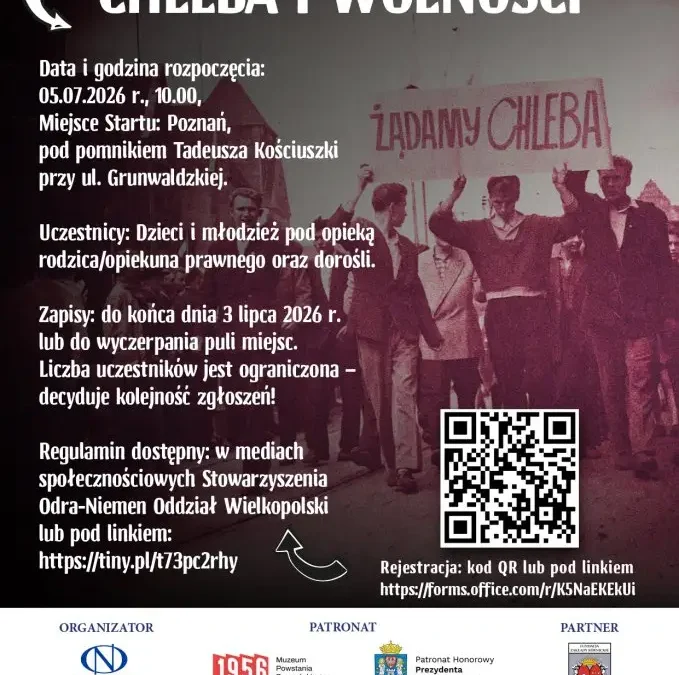 III edycja Gry Miejskiej „Chleba i Wolności” upamiętni Poznański Czerwiec 1956