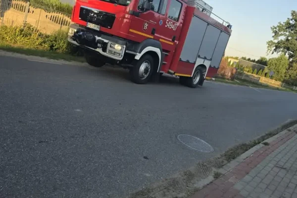Pożar przy ul. Kaliskiej w Kraszewicach – działania OSP KSRG Kraszewice