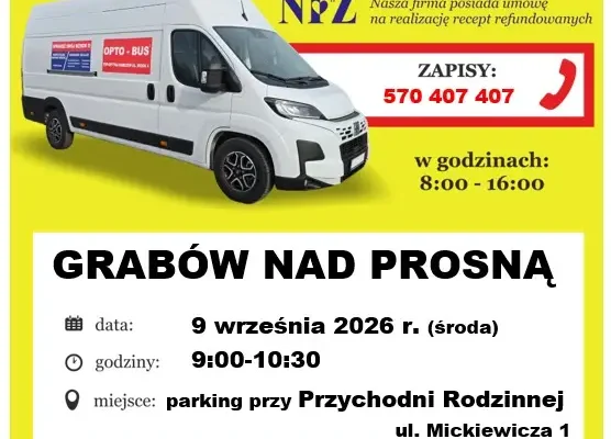 Bezpłatne badania wzroku dla mieszkańców Grabowa nad Prosną