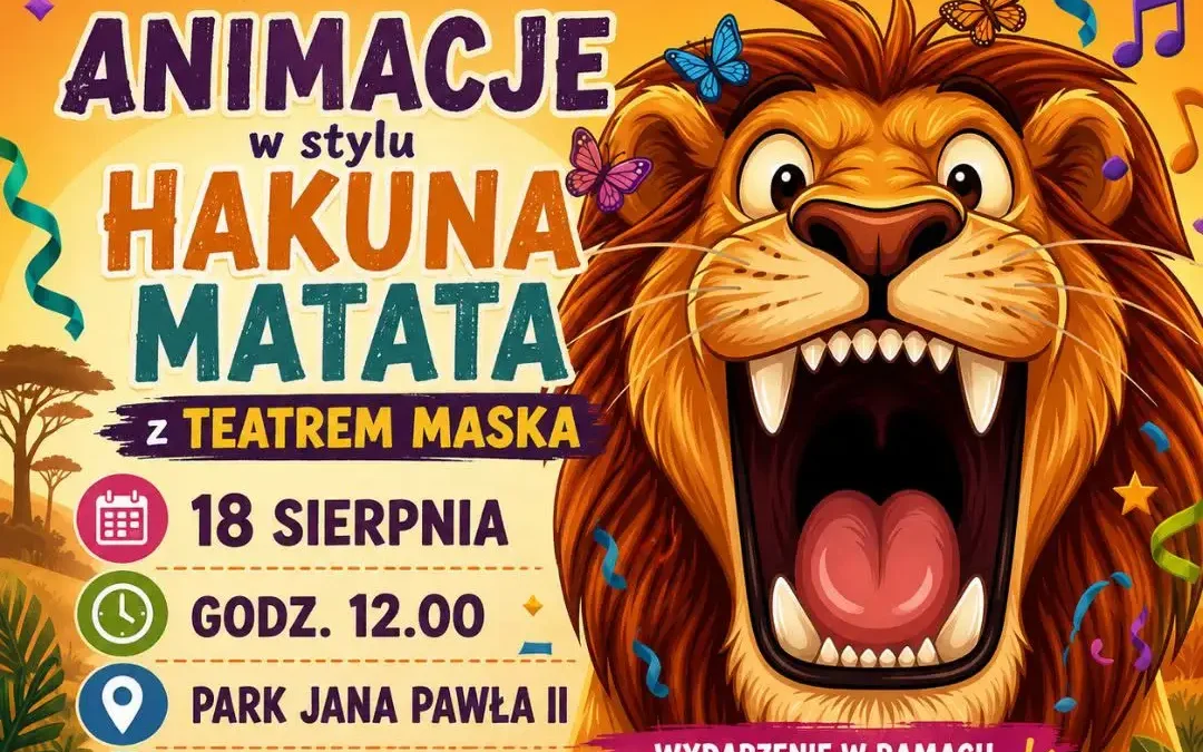 Wakacyjne animacje z Teatrem Maska w parku – wstęp wolny!