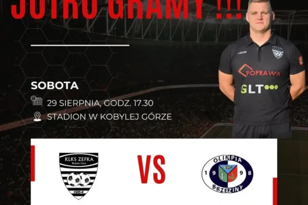 Mecz z Olimpią Brzeziny w Kobylej Górze przesunięty na 17:30