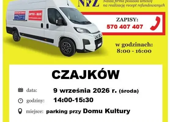 Bezpłatne badanie wzroku w Czajkowie – zapisy trwają