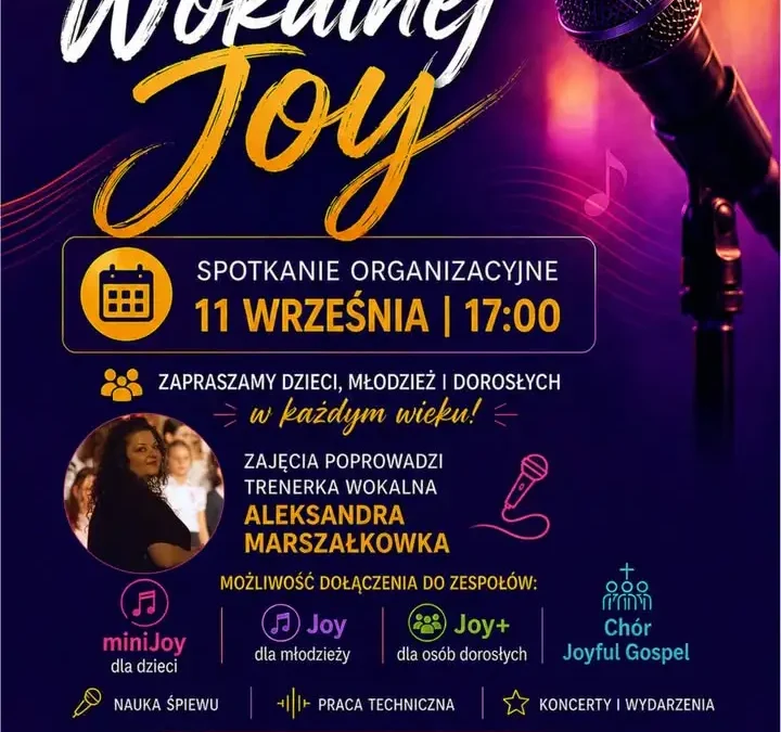 Ruszyły zapisy do Pracowni Wokalnej JOY w Ostrzeszowie