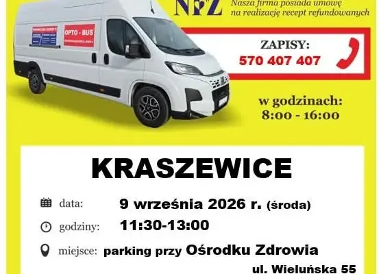 Bezpłatne badania wzroku w Kraszewicach – Opto-Bus już 9 września