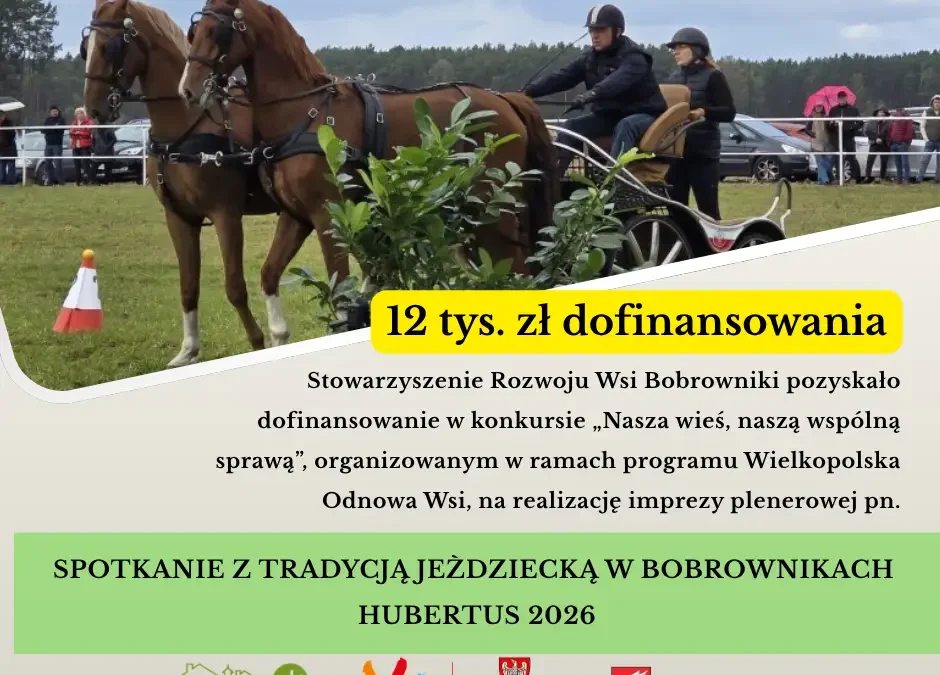 12 tys. zł na Hubertusa w Bobrownikach – stowarzyszenie pozyskało fundusze