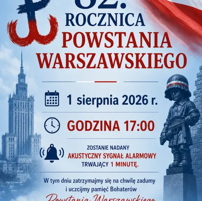 Gmina Grabów nad Prosną uczci 82. rocznicę Powstania Warszawskiego