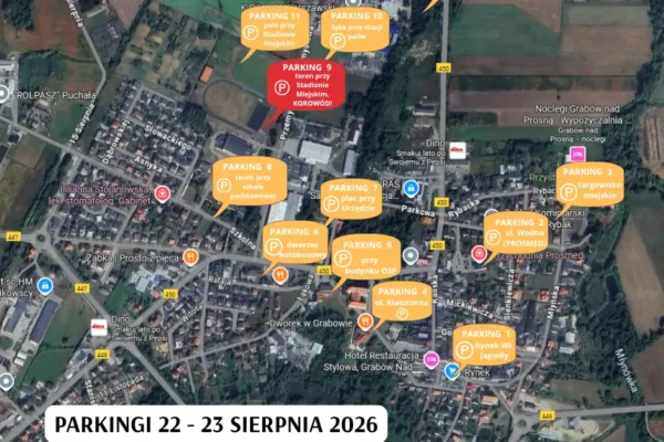 Dni Grabowa nad Prosną 2026: Poznaj wyznaczone parkingi na dożynki