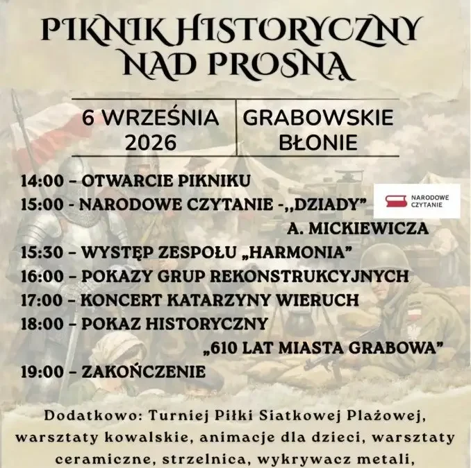 Piknik Historyczny nad Prosną – zaproszenie na wrzesień