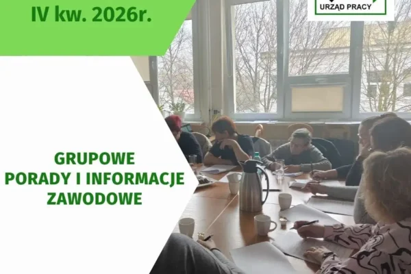 Grupowe porady zawodowe w IV kwartale 2026 – zapisy trwają