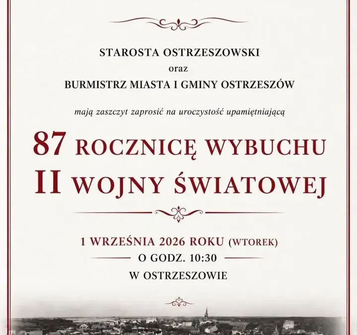 Ostrzeszów uczci 87. rocznicę wybuchu II wojny światowej