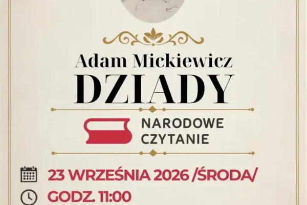 Narodowe Czytanie 2026 w Szklarce Przygodzickiej – wspólna lektura „Dziadów”