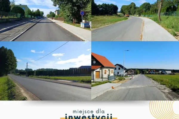 Postęp prac przy przebudowie ulic w Rogaszycach – nowe chodniki i nawierzchnie
