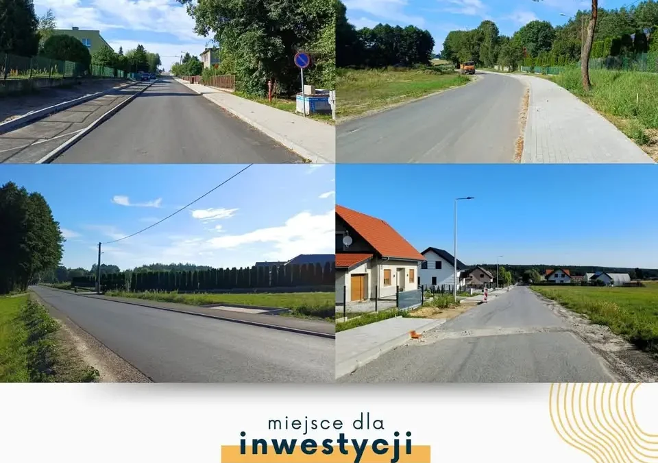 Postęp prac przy przebudowie ulic w Rogaszycach – nowe chodniki i nawierzchnie