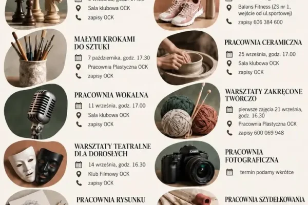 Rusza nowy sezon Pracowni Artystycznych OCK – zapisy już trwają