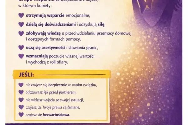 Ostrzeszów: rusza grupa wsparcia dla kobiet doświadczających przemocy domowej