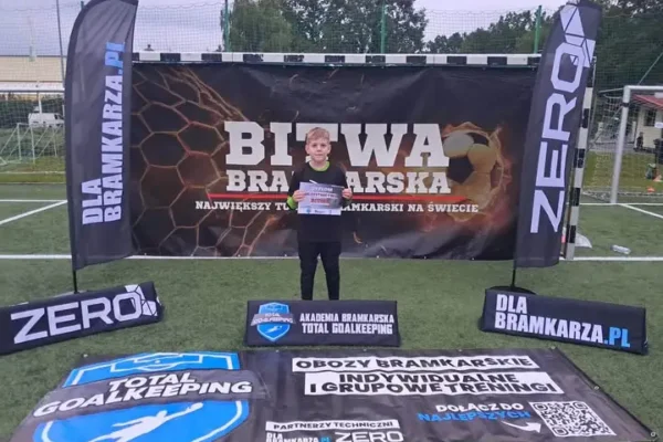 Bartek Hłądzyński na turnieju Bitwa Bramkarzy we Wrocławiu – 4. miejsce w kategorii rocznika 2016