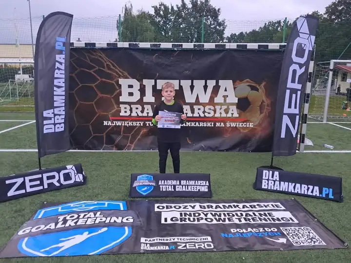 Bartek Hłądzyński na turnieju Bitwa Bramkarzy we Wrocławiu – 4. miejsce w kategorii rocznika 2016
