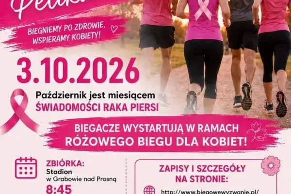 Różowy Bieg dla Kobiet w Grabowie nad Prosną – Pelikan Run Team zaprasza 3 października