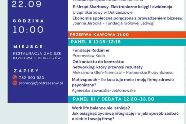 Forum Przedsiębiorców w Ostrzeszowie – wiedza, networking i work-life balance