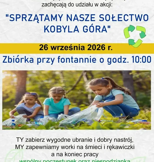 Kobyla Góra zaprasza na wspólne sprzątanie sołectwa – 26 września