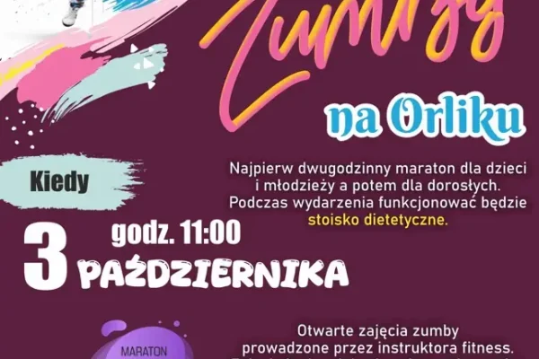 Plenerowy Maraton Zumby zakończy „Aktywne Weekendy na Orliku” w Kobylej Górze
