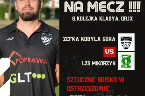 Zefka Ostrzeszów kontra LZS Mikorzyn – sobotni mecz na sztucznym boisku