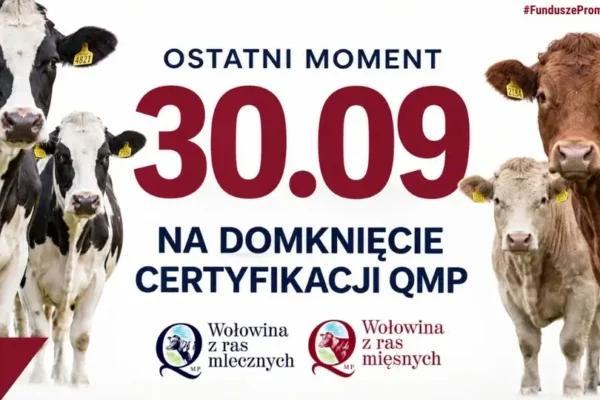 Certyfikat QMP – rolnicy mają czas tylko do 30 września