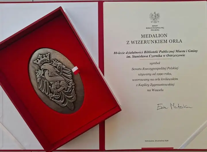 Medal Senatu RP dla Biblioteki Publicznej Miasta i Gminy Ostrzeszów