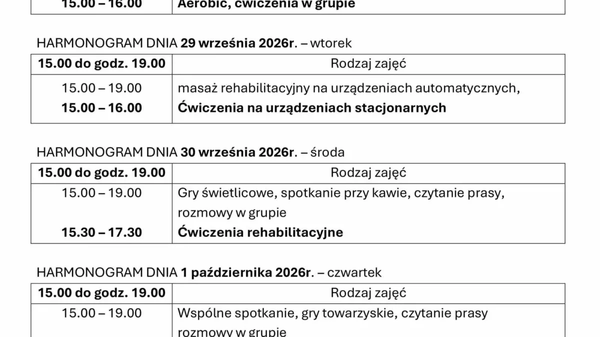 Klub Senior+ w Mikstacie zaprasza na zajęcia w nowym tygodniu