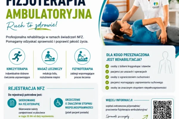 Fizjoterapia ambulatoryjna w Ostrzeszowie – od października nowe świadczenia NFZ