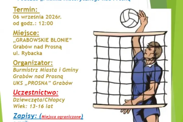 Turniej Piłki Siatkowej Plażowej o Puchar Burmistrza podczas Pikniku Historycznego