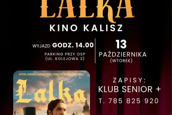 Klub Senior+ i Centrum Kultury w Grabowie nad Prosną organizują wyjazd do kina w Kaliszu