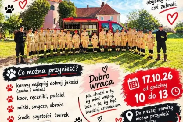 Młodzieżowa Drużyna Pożarnicza z Grabowa nad Prosną organizuje zbiórkę dla schroniska PSIA OSTOJA