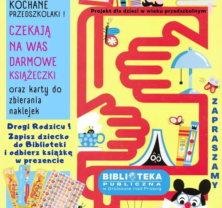 Biblioteka w Grabowie zaprasza przedszkolaki do akcji „Mała książka – wielki człowiek”